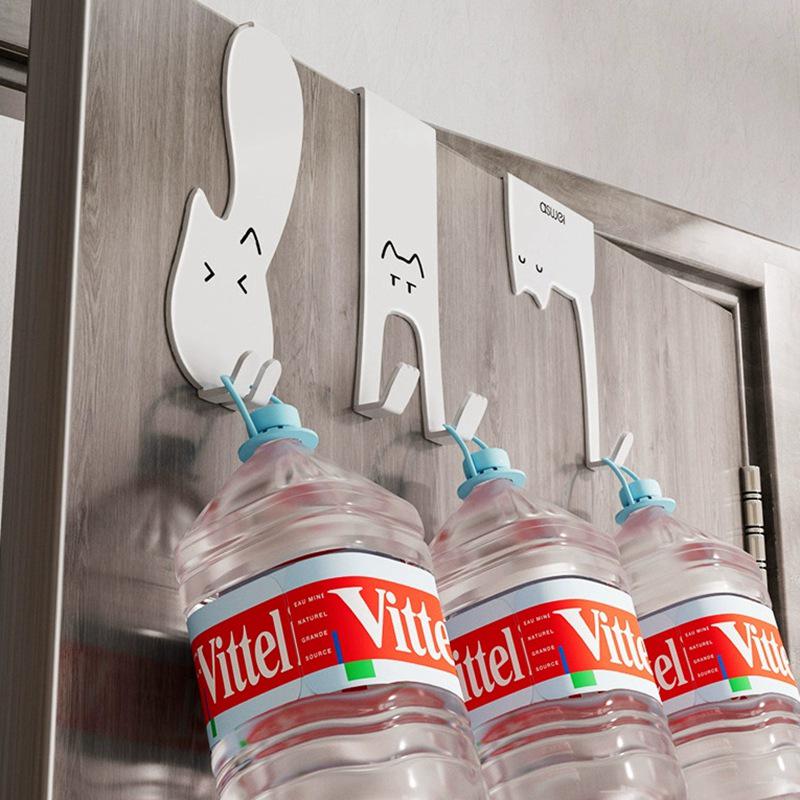 Стойка для дверных крючков без проколов: Настенный кухонный шкаф-вешалка для одежды, шляп, ключей.