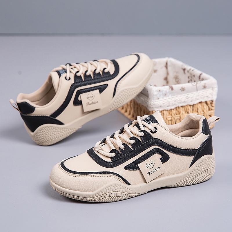2025 Women's Autumn Soft Sole Non-Slip Leather Sneakers - Lightweight, Wear-Resistant, All-Match White Casual Shoes