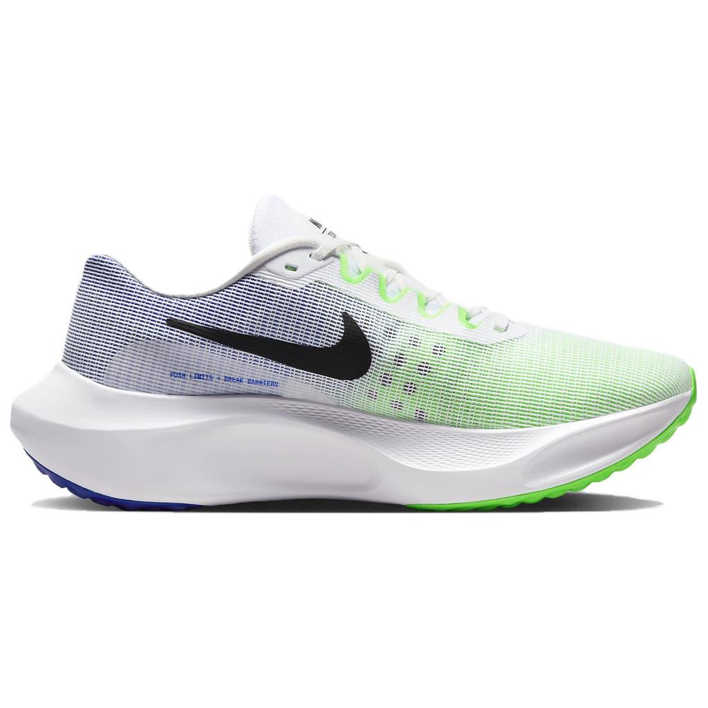 Nike Zoom Fly 5 White Green Strike Blue Мужские кроссовки Racer-Blue Black DM8968-101