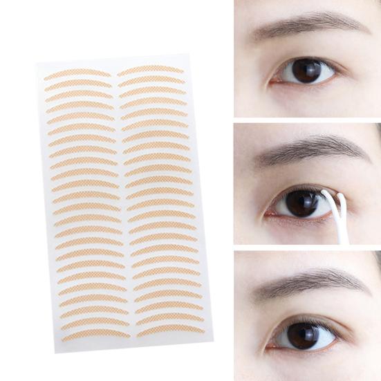 Yousheng 10 листов двойных наклеек для век с сильной липкостью, дышащая сетка натурального телесного цвета, инструмент для макияжа, бесшовная двойная лента для укладки век