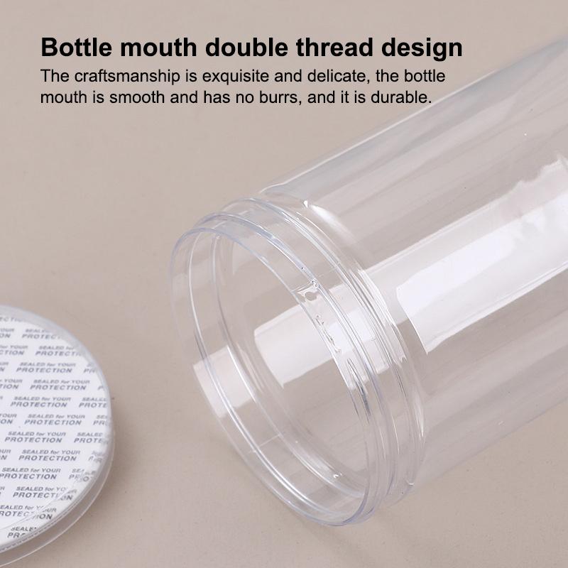 Aluminum Packing Bottle Pet Clear Empty Seal Bottle Circular Bucket Storage Biscuit Jar Food Grade Sealed Cans Tank Container