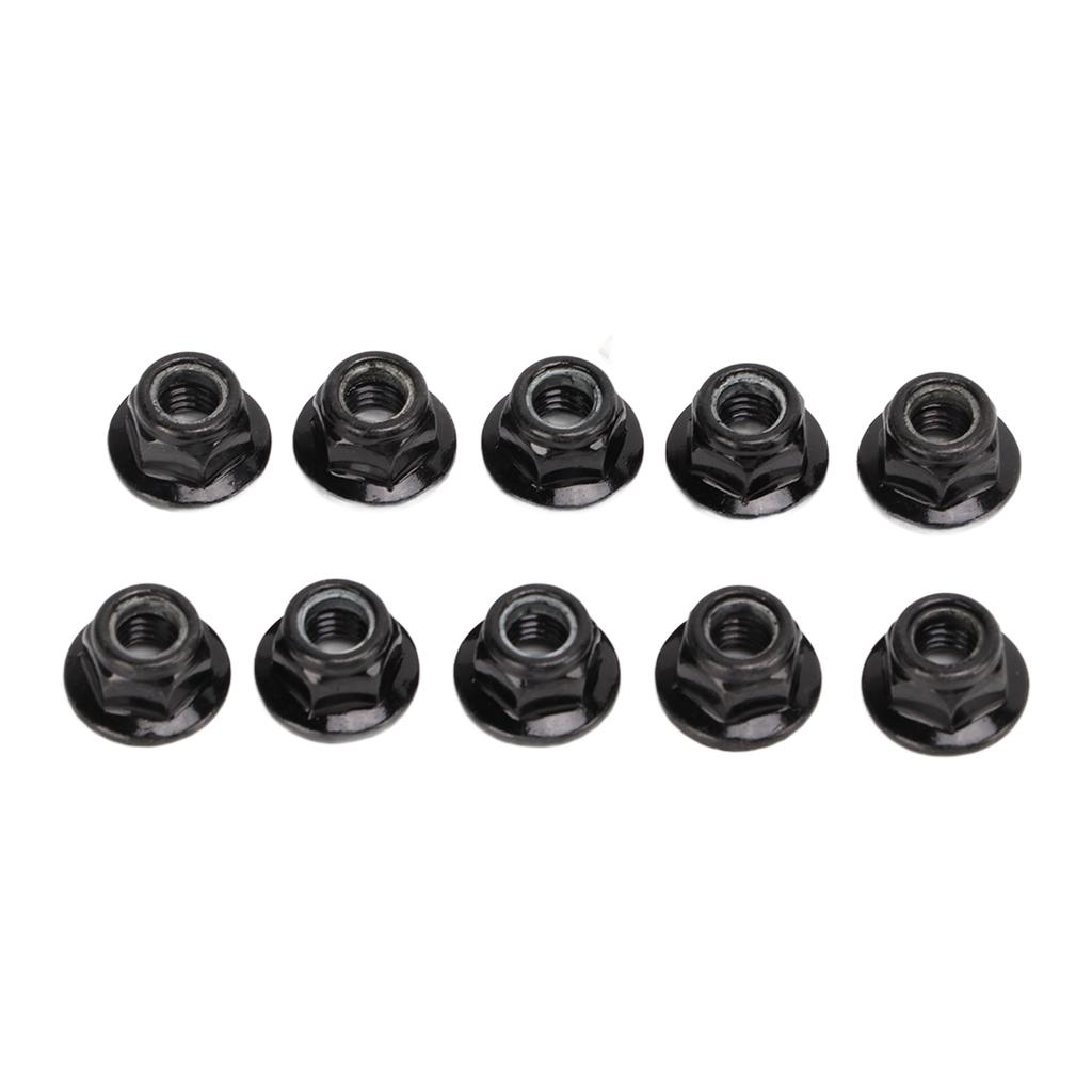 10 Pcs Lock Tire Nut Corrosion Resistant RC Model Car M5 Flange Nut Lock Tire NutBlack