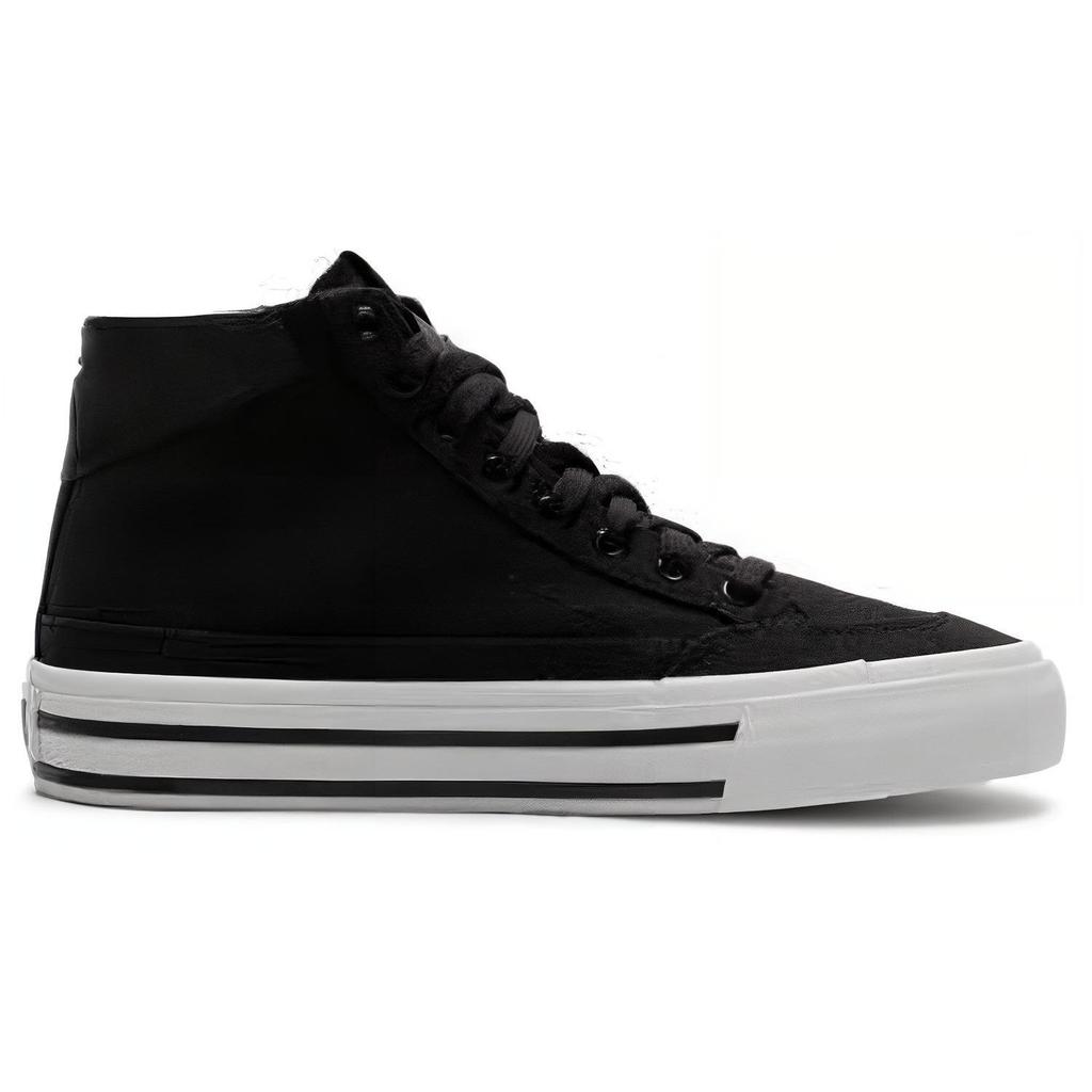Puma Court Classic Vulc Кроссовки унисекс средней высоты на шнуровке с круглым носком Черно-белые 397265-01