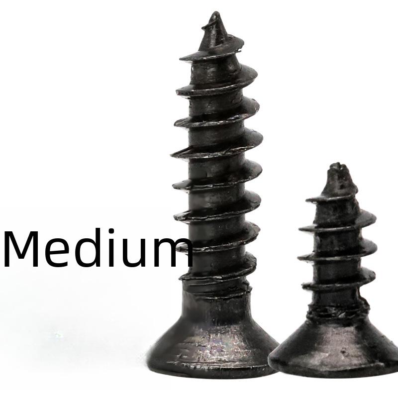 Саморезы KA черные с потайной головкой и крестообразной головкой M2-M6