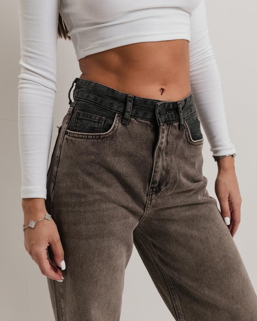 Джинсы женские It's Basic 4277 38 коричнево-серые