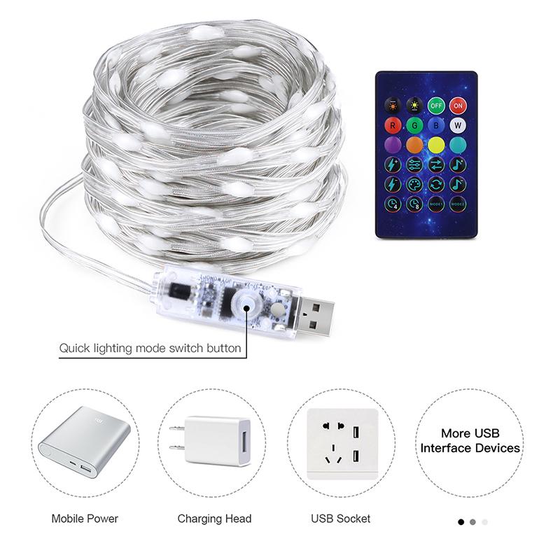 20M 200LEDs USB LED Light String 5V RGBIC Dream Color LED Strip Tape Bluetooth Addressable Fairy Lights For Christmas Decor