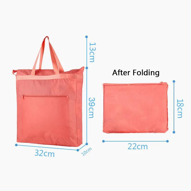 Large Capacity Waterproof Oxford Cloth Reusable Foldable Shopping Bag Tote Bag Shoulder Bag Washable Shopper Storage Bag Handbag