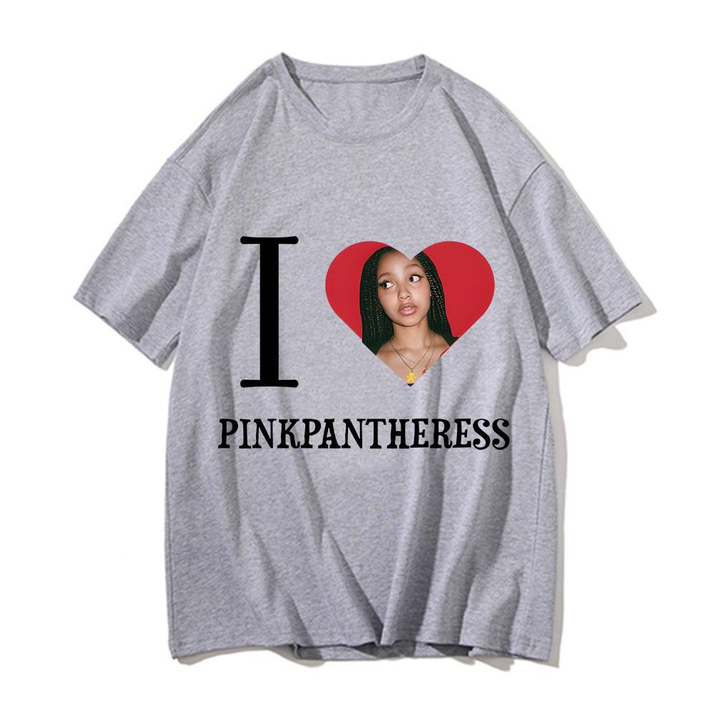 I LOVE PINKPANTHERESS Painting T-shirt Men Woman Clothes Harajuku Loose Fashion T Shirts Cotton Short Sleeve Casual T-shirts