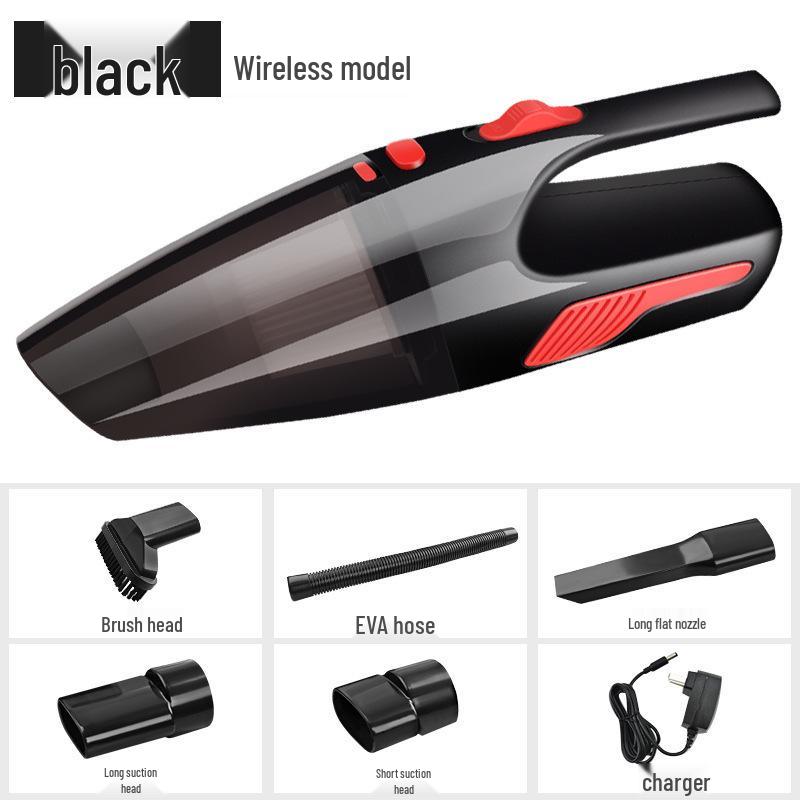 Портативный беспроводной автомобильный и домашний пылесос с подсветкой - Ручной для влажной/сухой уборки