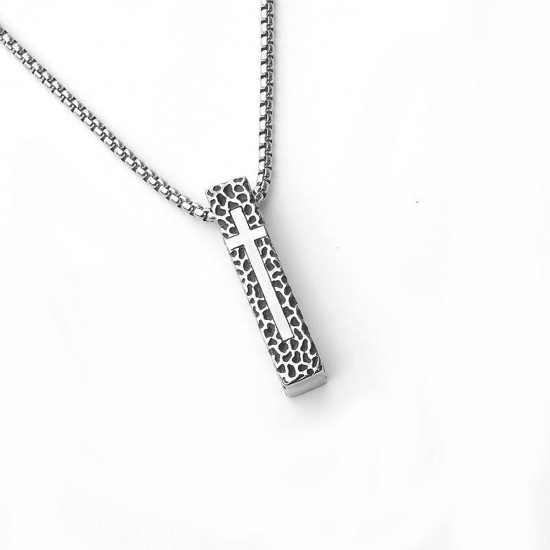 Fashion Titanium Steel Double Snake Pendant Trendy Male Personality Double Snake Wrap Necklace Men