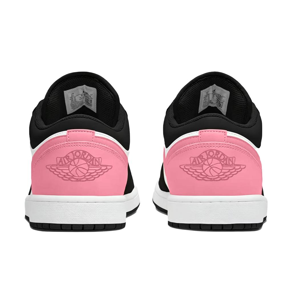 Jordan Air Jordan 1 Peach Pink Synthetic Leather Low top Basketball Shoes Women's Black Pink 553560-092(Team932-)