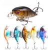 Luya Bait Rock Little Fat Man 4cm/4.6g Black Three Hook Plastic Simulation Fake Bait Hard Bait Fake Bait Fishing Gear