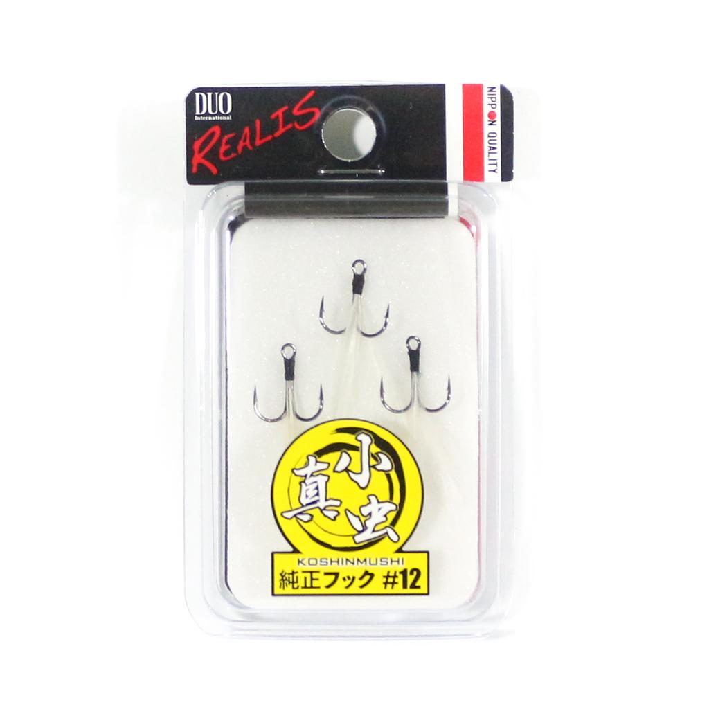 DUO Тройной крючок перья Shinmushi белый размер 12, 3 шт. в упаковке (3163)