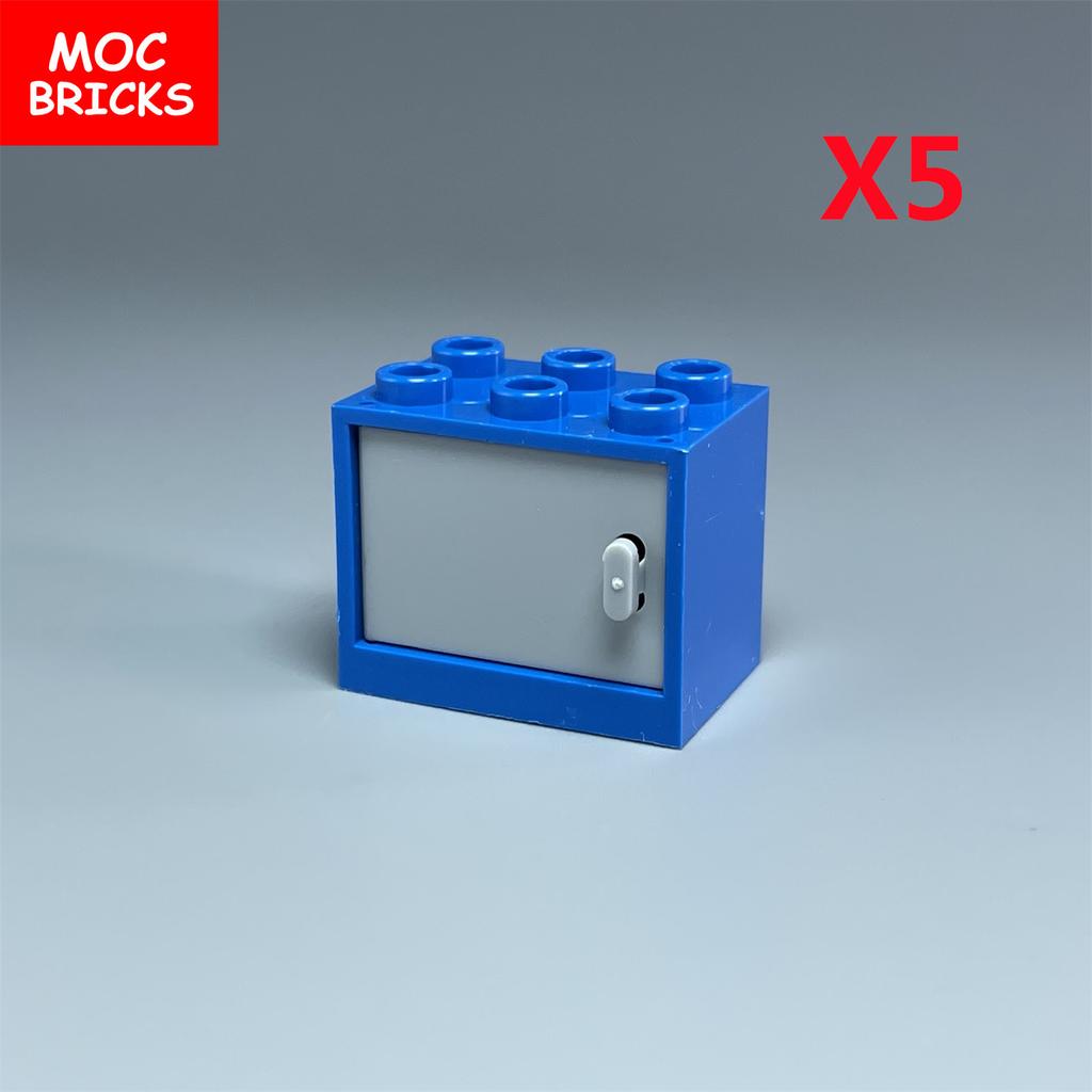 Коробка-шкафчик для кубиков MOC Контейнер 2x3x2 Шкафы Собираемые Частицы 4532 4533 Городской Дом Строительные Кирпичики Детали