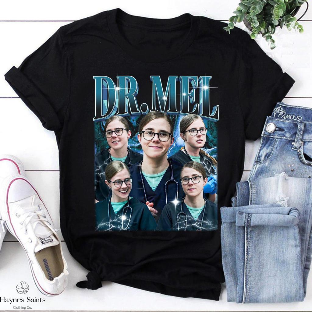 Dr Mel Bootleg Vintage T-Shirt, Grey’s Anatomy Inspired Tee, Vintage Bootleg Graphic Shirt, Y2K Medical Drama Fan Tee