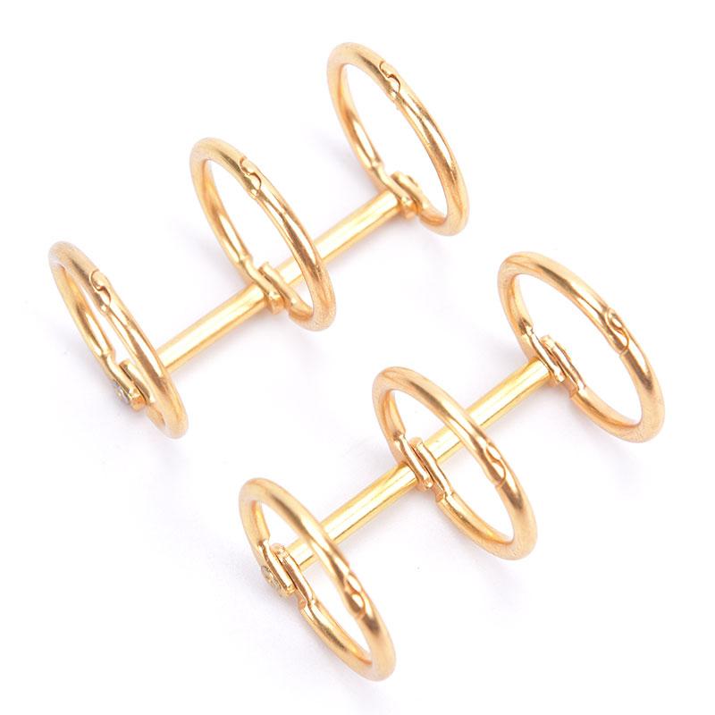 2Pcs Metal Loose Leaf Book Binder 3 Rings For Notebook Album Scrapbook Clips