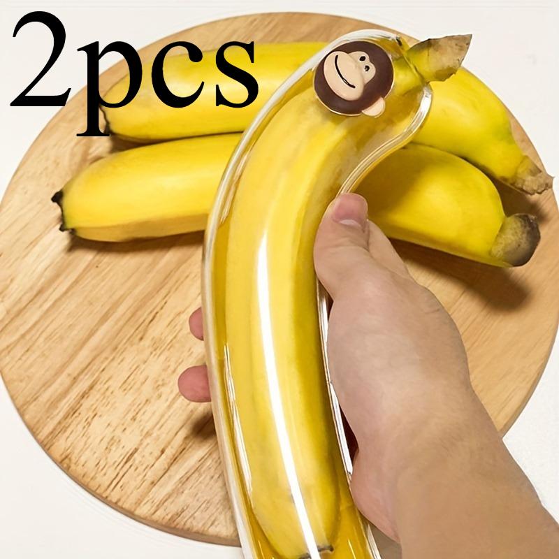 Контейнер для бананов - Прямоугольный пластиковый контейнер с откидной крышкой, Многоразовый и моющийся, Хранение и защита фруктов для пикников, улицы и путешествий