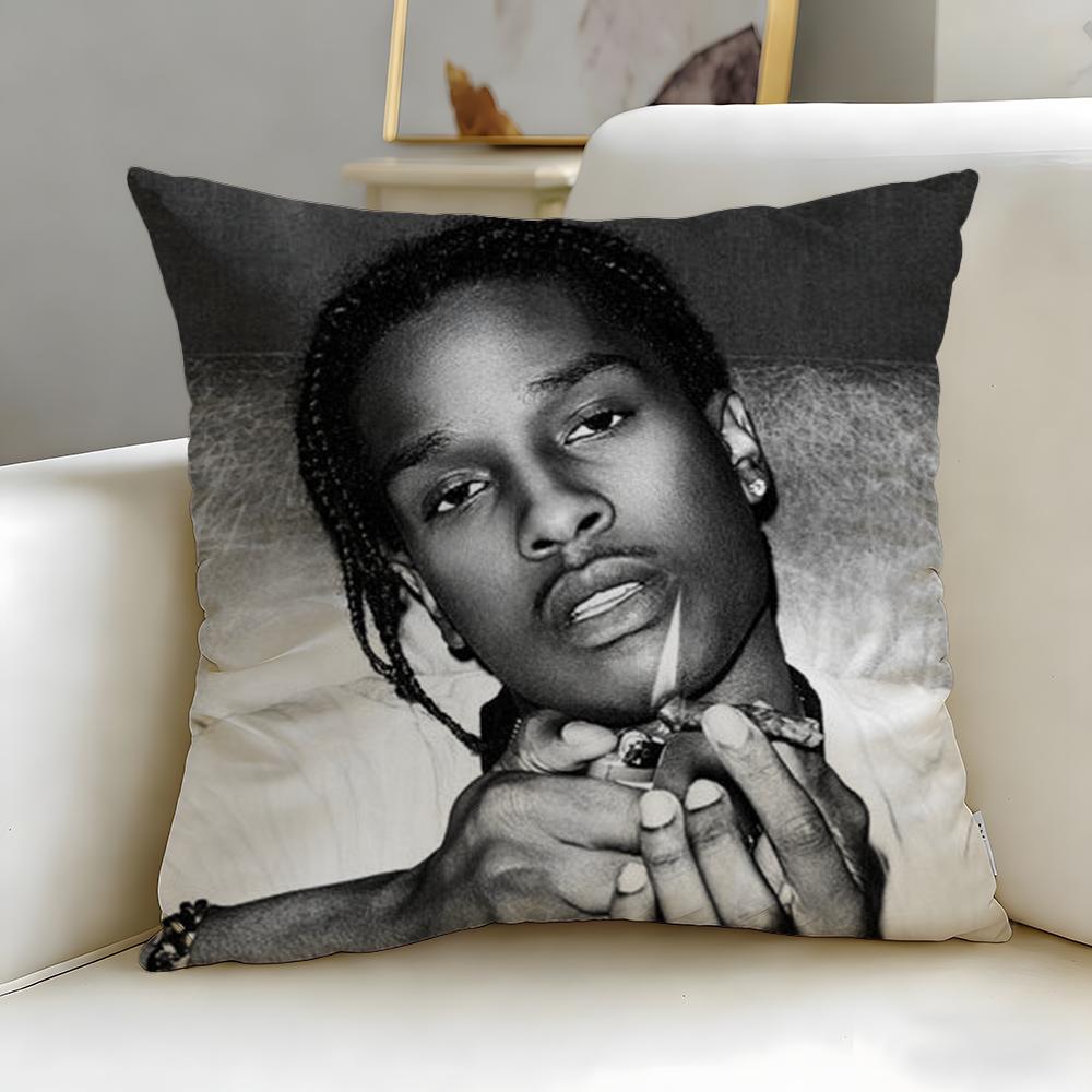 Популярный рэпер A$AP Rocky Наволочка Мягкая Легко стирающаяся Универсальная для Дивана Кровати Путешествий и Офиса
