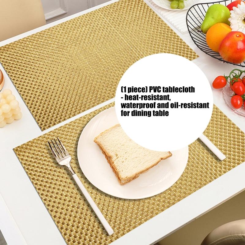 Strong PVC Placemat for Kitchen & Dining Areas Resists Heat Water & Greases Upgrades for Long Service Performances