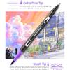 TOSHARE (TOSHARE) Art Marker Pen Dual Tip Coloring Marker Set with Brush & Fine Tip Adult Colorin...