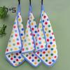 5 шт. кухонных полотенец Rainbow Dot Coral Velvet Rags Super Soft Absorbing Microfiber Towels Kitchen Drying Hands Tableware