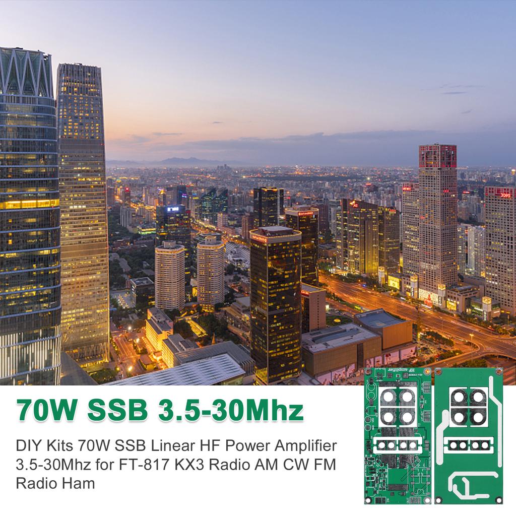 DIY Kit 70 Вт SSB Линейный ВЧ усилитель мощности 3,5-30 МГц для FT-817 KX3 Радио AM CW Частотная модуляция