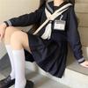 Sea Sailor Long Top and Bottom High School School Innocent Cosplay Navy Three Sailor Kansai Front Junior High School, идущий в школу по пути в начальную школу