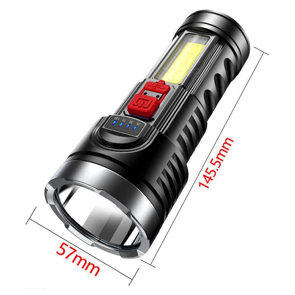 Portable Torch Lamp Lantern USB Rechargeable COB Flashlight IPX4 Waterproof 500LM Outdoor Lighting for Hiking Climbing Emergency