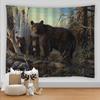 3D Printing Tiger Elephant Wolf Fox Deer Tapestry Large Wall Hanging Psychedelic Tapestry Animal Wall Tapestry Boho Wall Decor