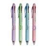 6pcs 0.7mm Refill Multicolor Retractable Pen Rubber Grip Press Roller Ball Pen  Office