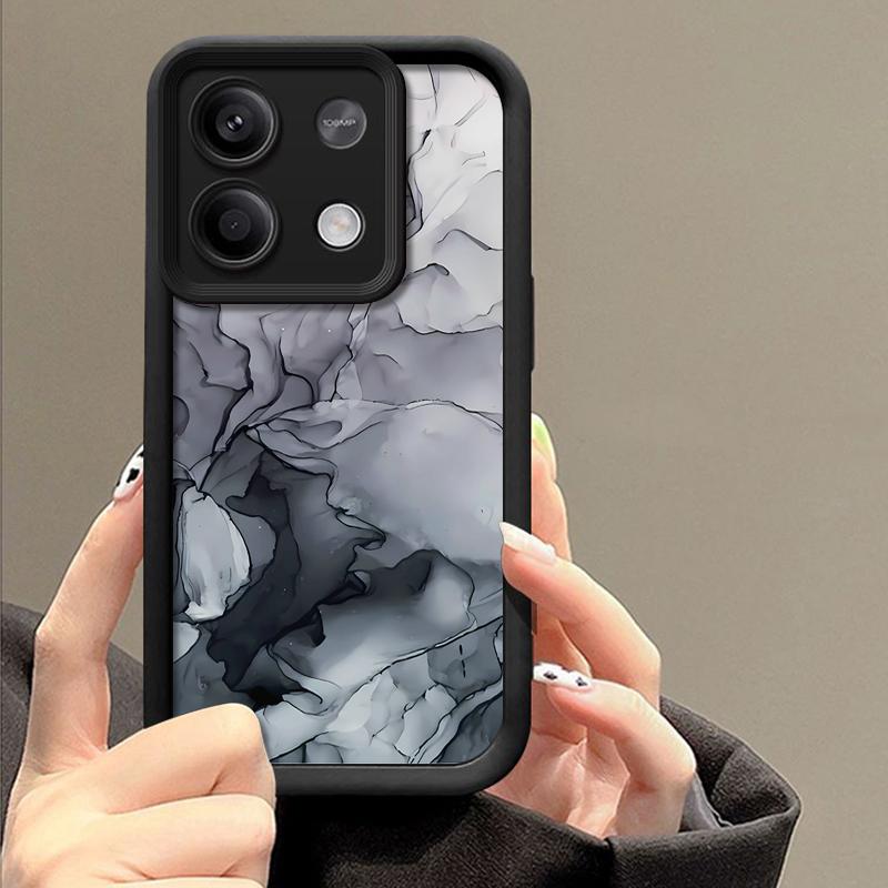 Colorful Marble Shell For Xiaomi 13t Pro Poco X6 X5 Redmi Note 13 12 11 Pro Matte Lens Protection Soft Silicone Case Cover