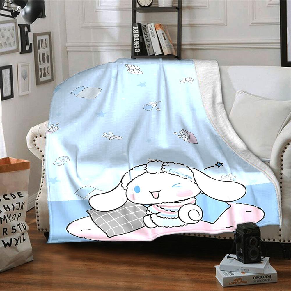 1 шт. Плед CINNAMOROLL Легкий фланелевый плед для дивана, кровати, путешествий, кемпинга, гостиной, офиса, дивана, кресла