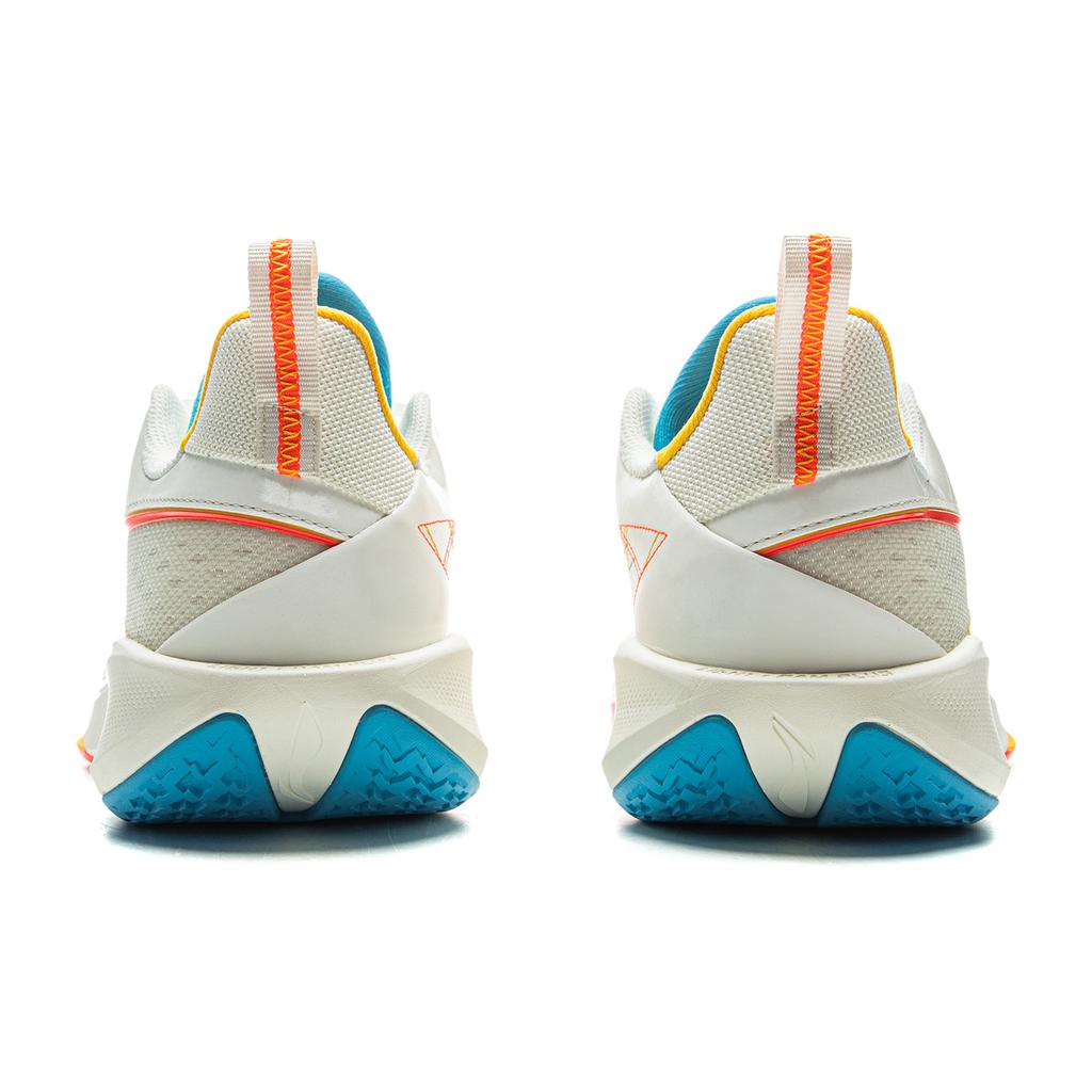 New LiNing Speed Ling 2 Cushioned Slip Resistant Breathable Rebound Low Top Basketball Shoes Men's White Blue ABAV009-5