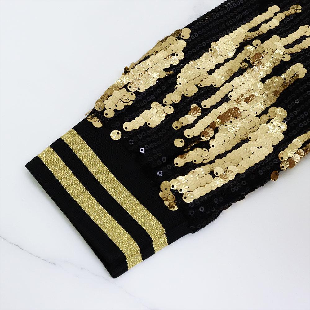 Женская осенняя бейсбольная одежда модная повседневная куртка с пайетками