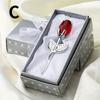 Crystal Glass Rose Flower Figurines Craft Valentine's Day Favors X'mas Lovers' Gift Souvenir Home Wedding Decoration Orn