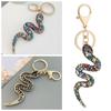 Mixed Color Snake Lucky Pendant Sparkle Zodiac Snake Year Key Ring  Couple