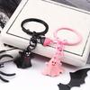 1Pair Couple Halloween Ghost Keychain Bag Hanging Key Rings Minority Magnetic Ghost Pendant  Gift