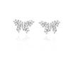 Light luxury zircon butterfly mosquito coil disc ear clips without ear piercings, niche design, high-end unique earrings, women's earrings