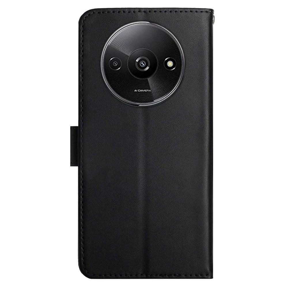 HT02 For Xiaomi Redmi A3/Poco C61 4G Case Genuine Cow Leather Wallet Phone Cover