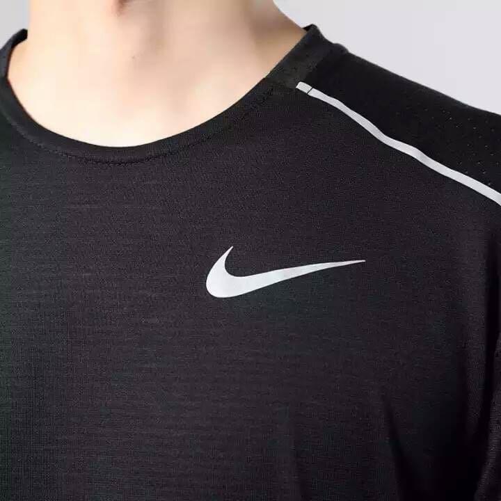 Nike Rise 365 Breathable Mesh Long-Sleeve Running Top Men Tops Black AQ9924-010