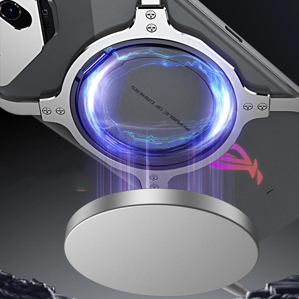 Безрамочный чехол для телефона из алюминиевого сплава с вращающейся на 360° подставкой-кольцом для Asus ROG Phone 8 Pro