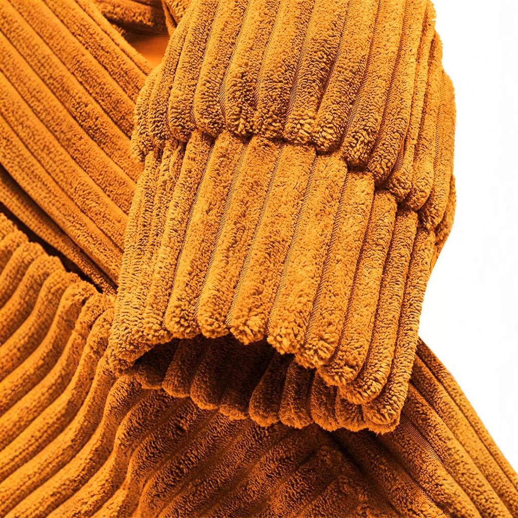 Женская толстовка больших размеров из утолщенного вельвета с длинным рукавом, однотонная толстовка с капюшоном и карманом-кенгуру