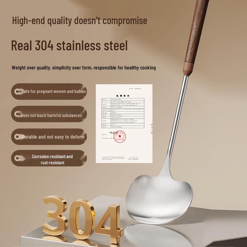 Aishida Stainless Steel Mushroom Spatula Ladle