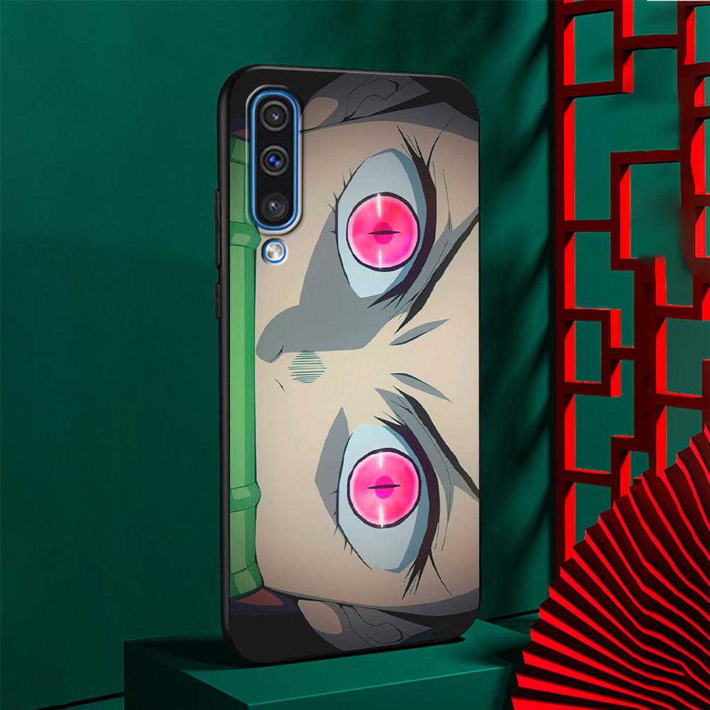 Чехол для Samsung Galaxy A50 A10 A70 A30 A20e A40 A20s A10s A10e A90 5G A80 A7 A9 с рисунком из аниме «Убийца демонов» из мягкого черного цвета