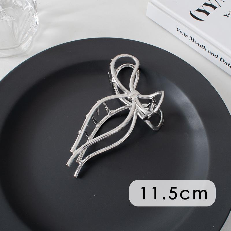 Metal Large Silver Luxury Solid Colors Hair Claws Grab Butterfly Elegant Vintage Headband Hair Clips for Women