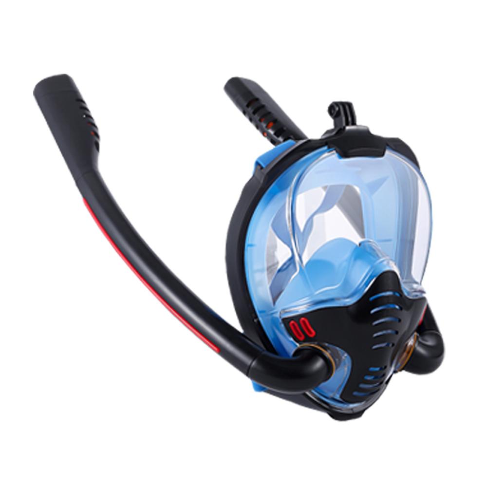 Snorkeling Mask 2 Tube Silicone Full Drying Diving Mask Adults Swimming Mask Diving Goggles Self Contained Breathing Apparatus