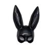 Черная белая маска кролика для вечеринки на Хэллоуин, украшение для вечеринки, длинные уши кролика, маска кролика, костюм для косплея