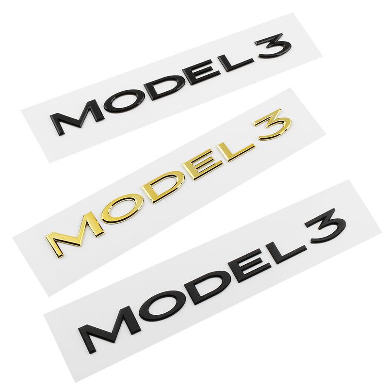 AMG1 Original 3D ABS Letters Logo For Tesla MODEL 3 Y Car Rear Tailgate Trunk Emblem Badge Decal Stickers Auto Styling Accessories
