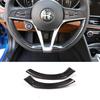 Real Carbon Fiber For Alfa Romeo Stelvio Giulia 2017-2019 Car Steering Wheel Decorative Frame Sticker Car Interior AccessoriesDA4 