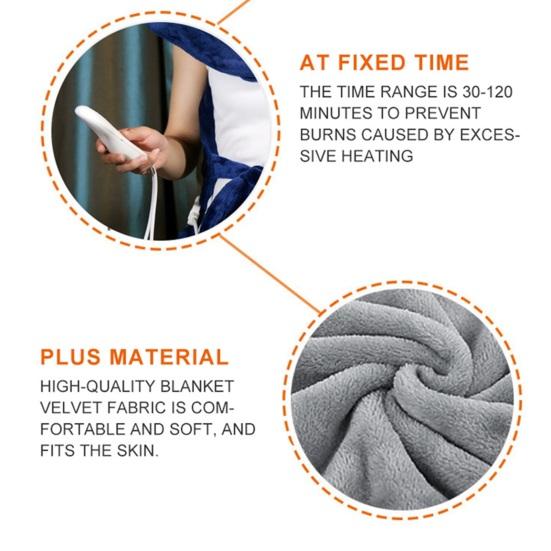 Подогреваемая шаль для шеи с функцией таймера, регулируемая температура, быстрый нагрев, безопасная в использовании электрическая шаль для шеи